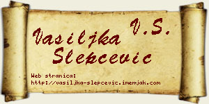 Vasiljka Slepčević vizit kartica